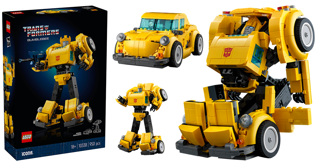 LEGO 10338《變形金剛》大黃蜂（Bumblebee）博派年輕偵查兵樂高化！金龜車載具模式超棒