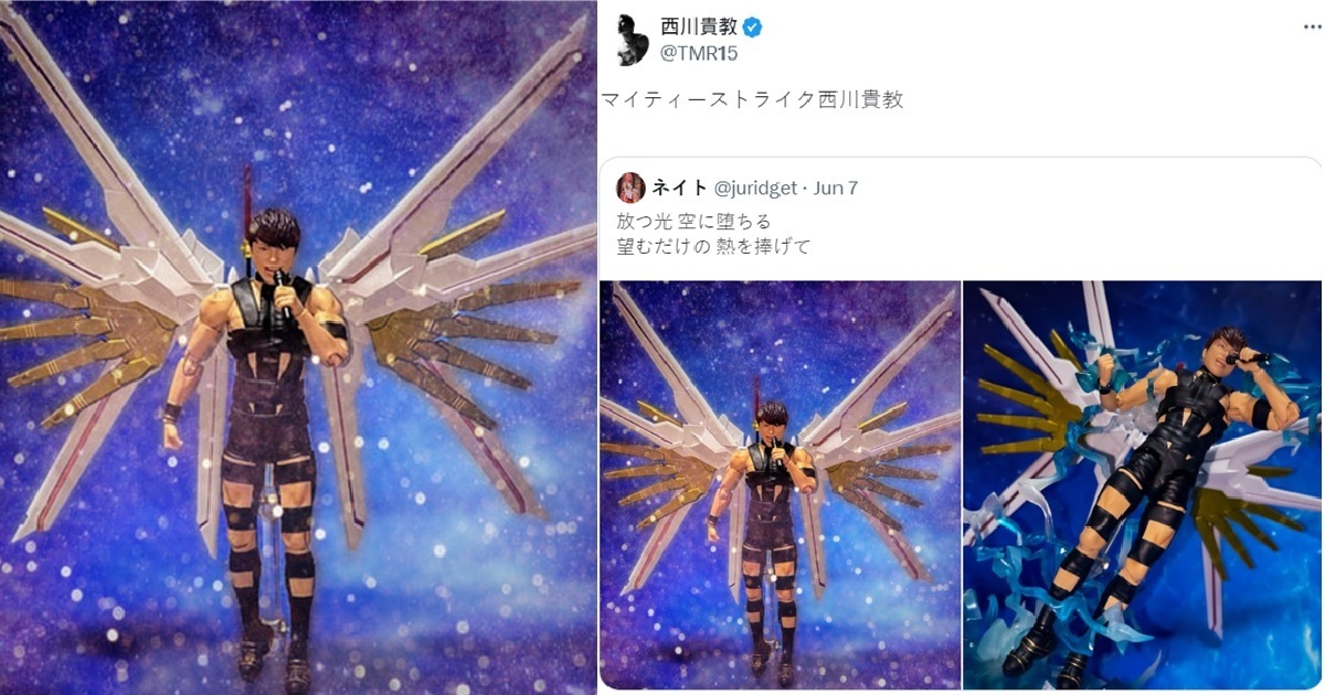 網友創意將S.H.F西川貴教&「全能攻擊自由鋼彈」結合  教主本人轉推 : 全能攻擊西川貴教！