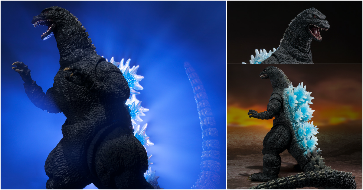 S.H.MonsterArts SDCC 限定『《哥吉拉 vs 碧奧蘭蒂》哥吉拉（1989）限定版』可動模型，透明背鰭再現劇中發光效果！