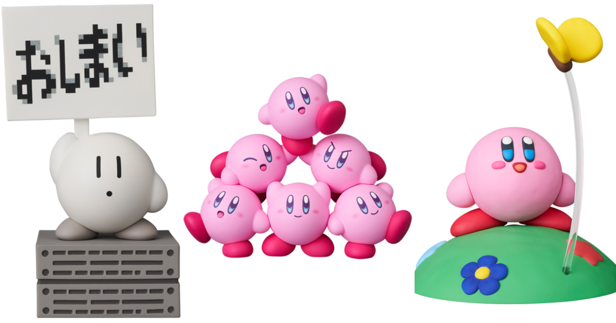 MEDICOM TOY『UDF系列 星之卡比』舉結束牌的黑白卡比、黏土風卡比...滿滿卡比大集合！