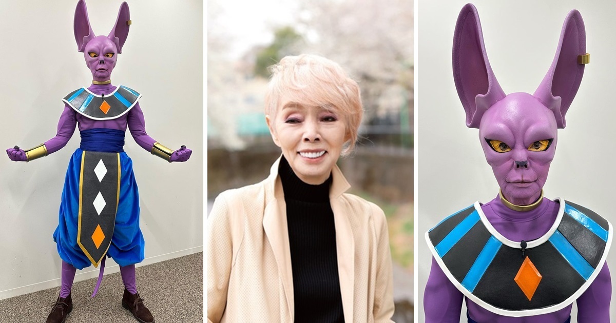 超還原的本尊降臨！ 70歲日本女星研直子cos《七龍珠》破壞神比鲁斯笑翻網友