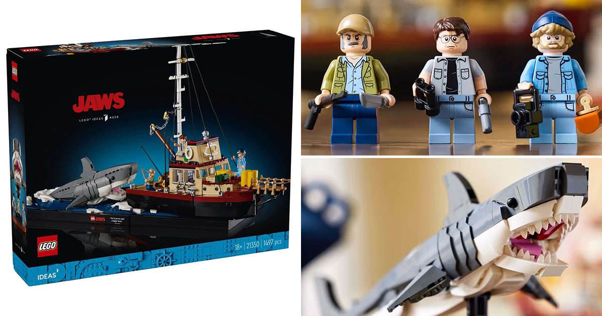 LEGO 21350 Ideas 系列「大白鯊」（Jaws）能以兩種方式展示致命掠食者布魯斯！