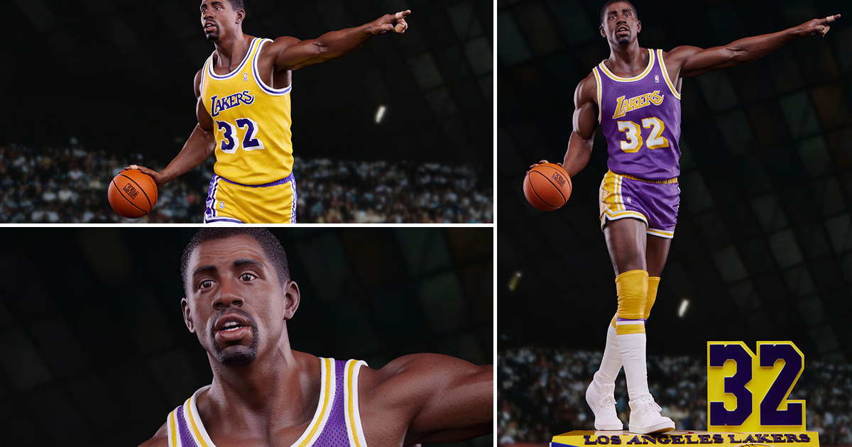 PCS NBA「魔術強森」（MAGIC JOHNSON）1/4 比例全身雕像 傳奇的全能控衛降臨賽場！