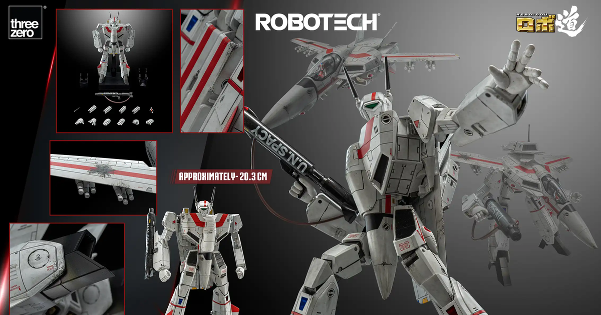 threezero ROBO 道『《太空堡壘》（超時空要塞）VF-1J 女武神（一條輝機）舊化塗裝版』可動模型