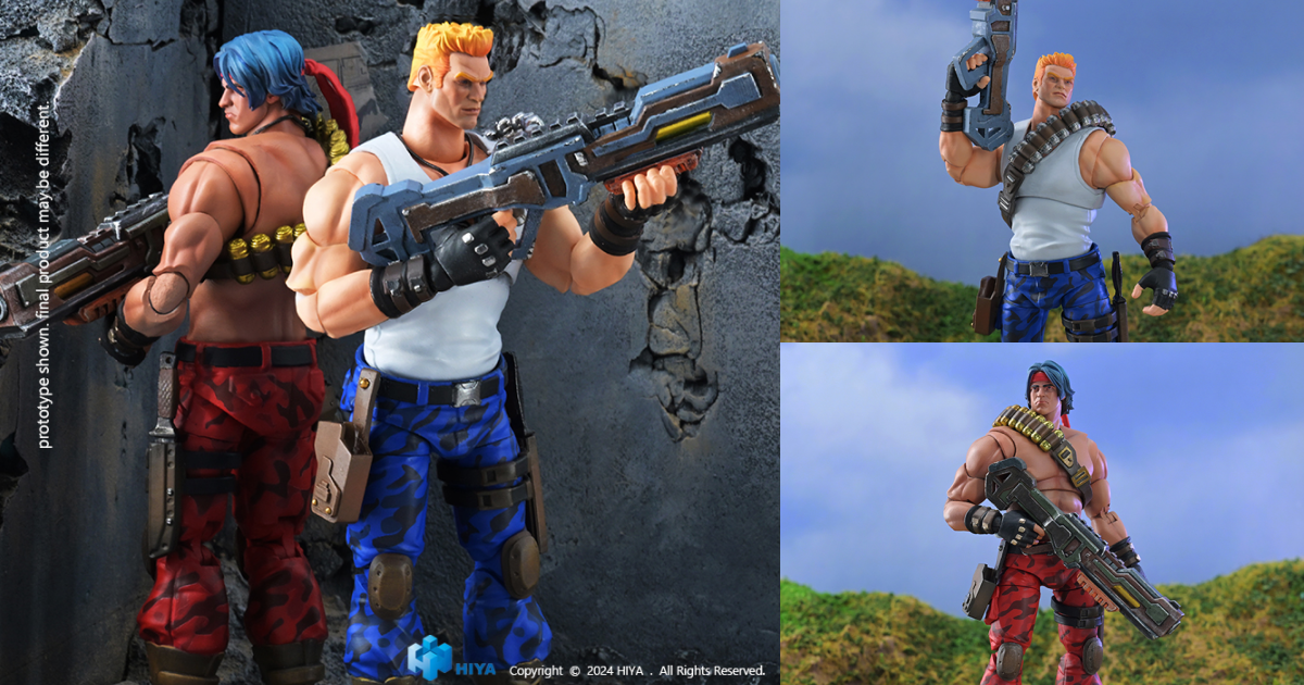 HIYA TOYS『《魂斗羅：加盧加行動》比爾‧萊沙（Bill Rizer）／蘭斯·比恩（Lance Bean）』1/12 比例可動人偶