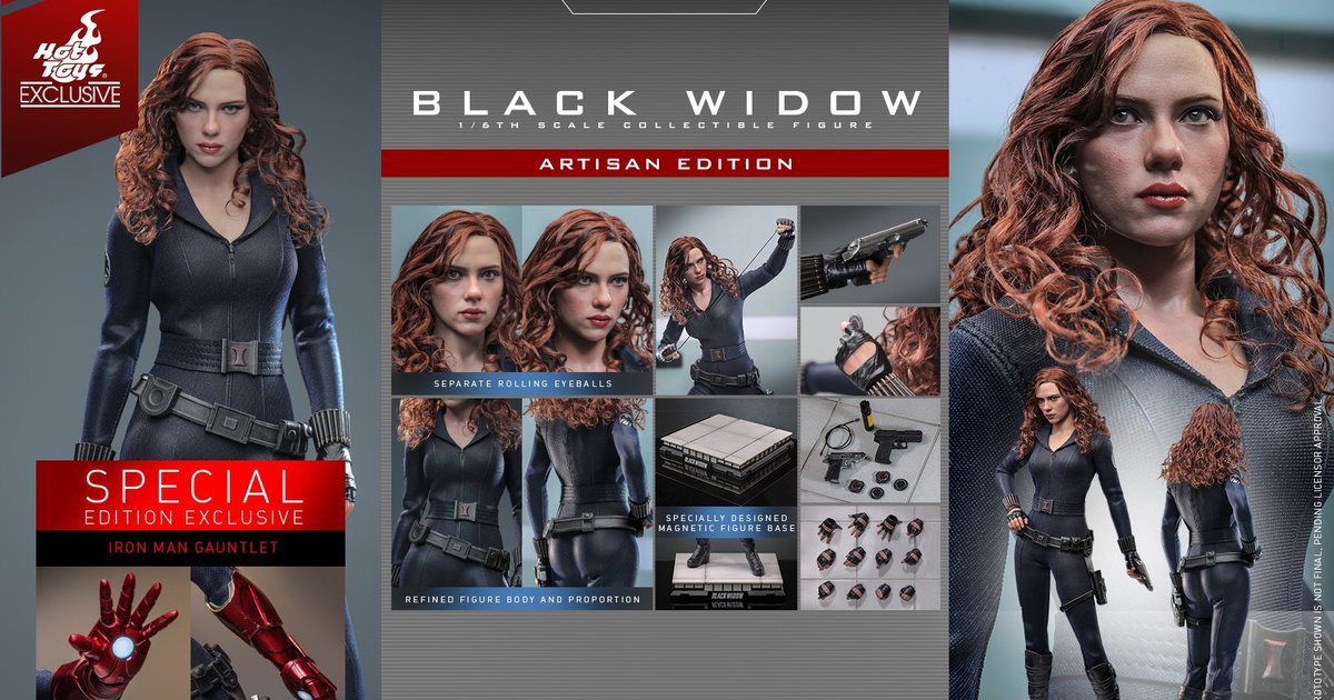 Hot Toys『《鋼鐵人 2》黑寡婦 Artisan Edition』1/6 比例收藏級可動人偶，植髮工藝細緻重現銀幕上的火辣形象！