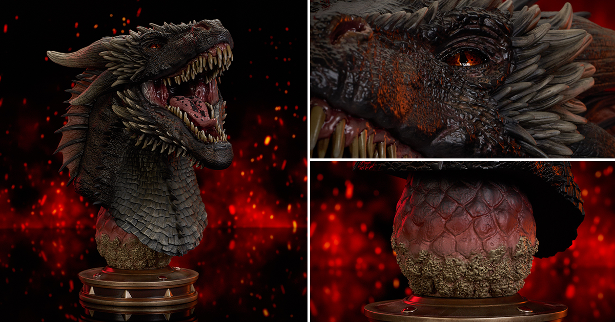 Diamond Select Toys《冰與火之歌：權力遊戲》卓耿（Drogon）1/2 比例樹脂胸像