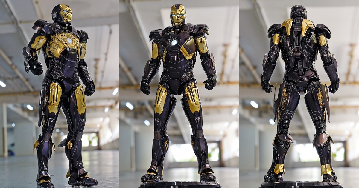 [D.M.S. 玩具報告]  指紋收集器 Part One - Hot Toys - Iron Man MK-VII (黑金電鍍版)