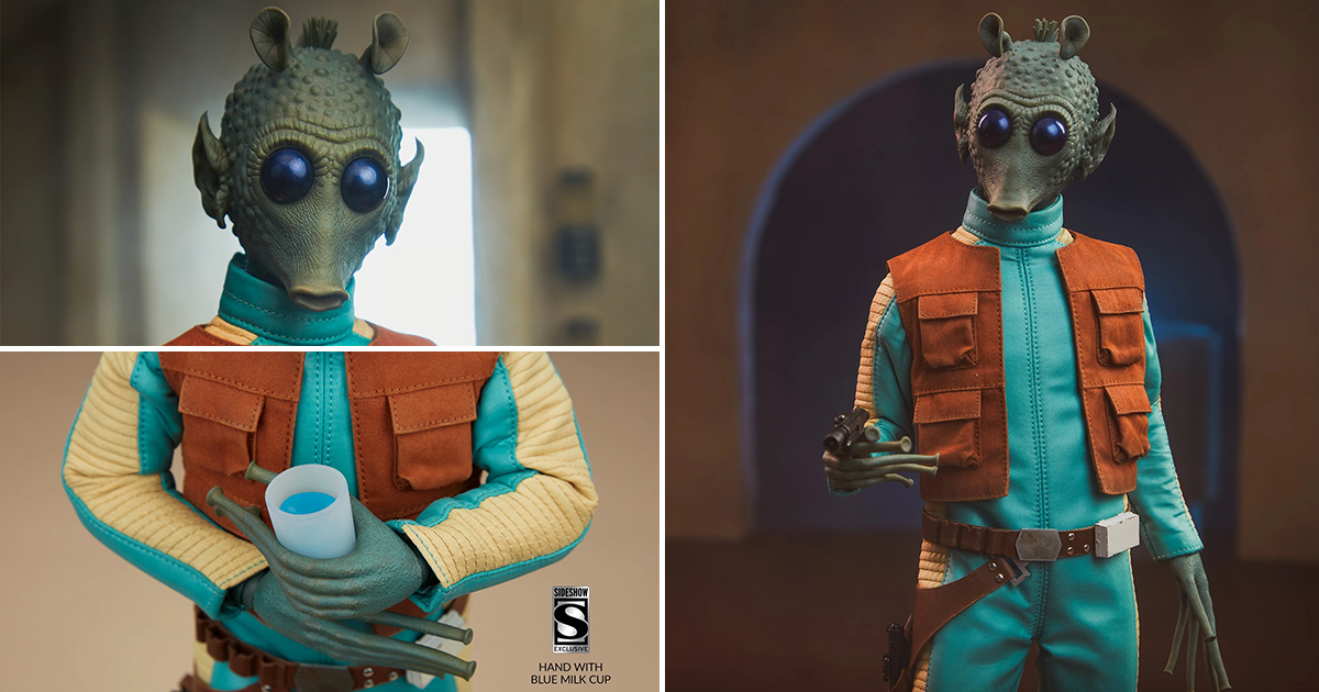 SIDESHOW《星際大戰》格里多（Greedo）1/6 比例人偶 被韓·索羅一槍斃命的羅迪亞族賞金獵人！