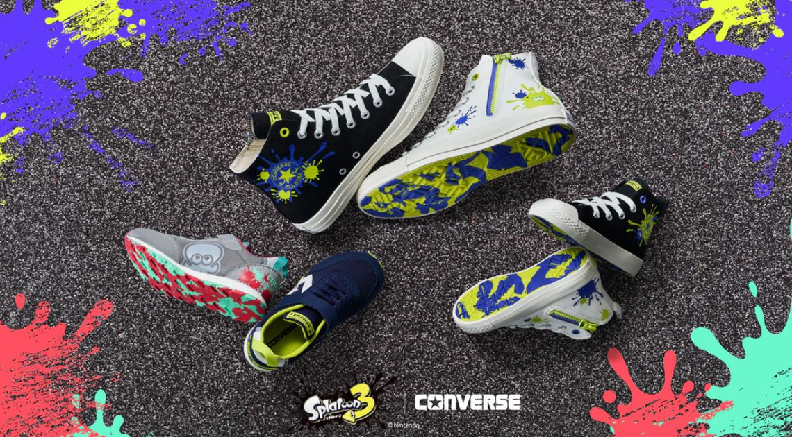 宛如藝術的漆彈炸裂效果呈現！CONVERSE ⨉《斯普拉遁3》推出聯名鞋款