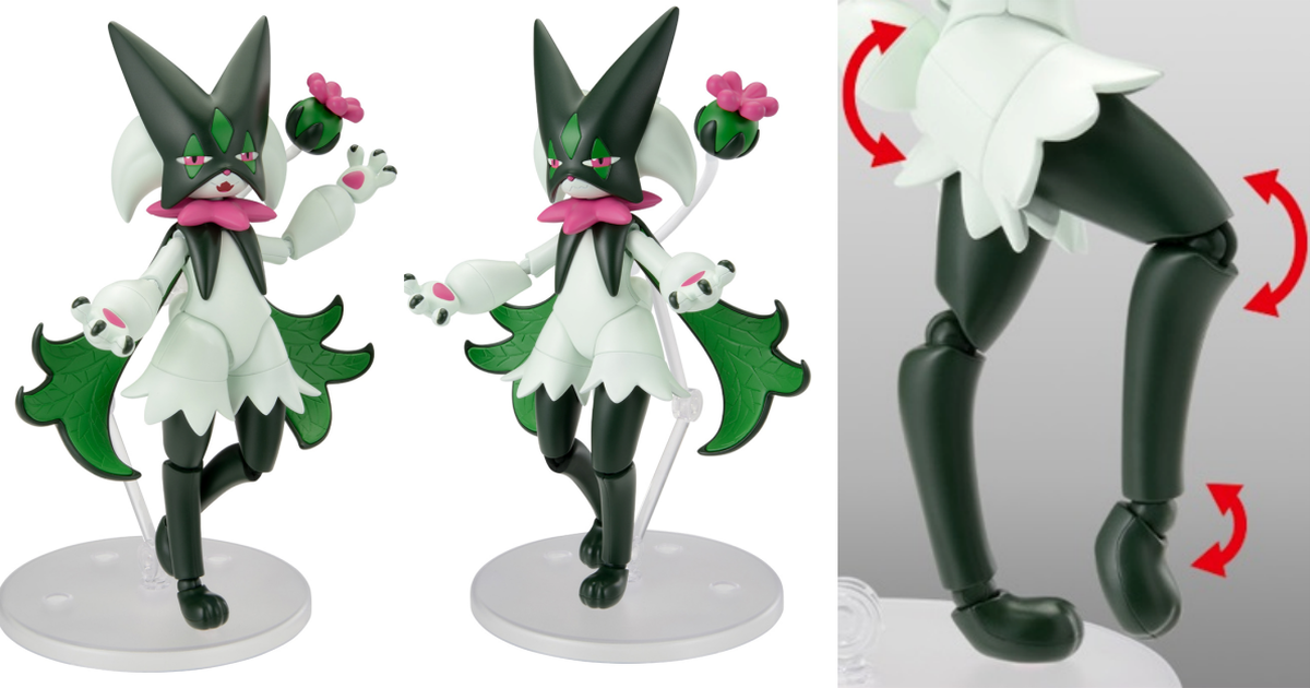 寶可夢組裝模型『POKEPLA收藏集56 精選系列  魔幻假面喵』能夠盡情賞玩那雙美腿啦！