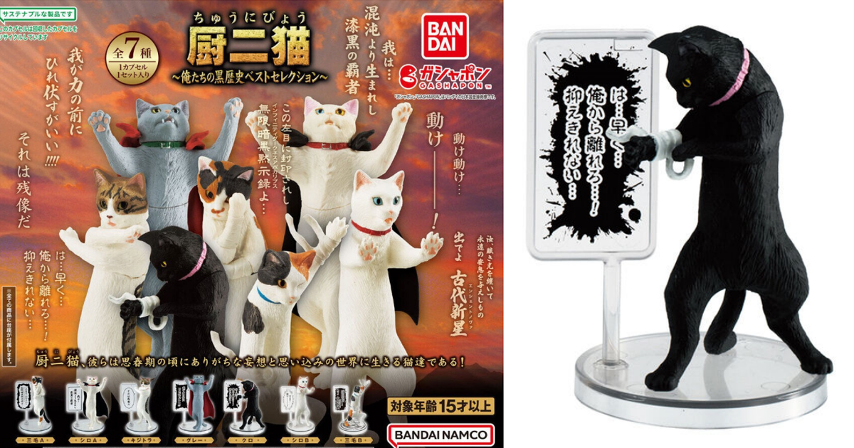 GASHAPON『中二病貓～我們的黑歷史精選～』轉蛋！永遠の思春期再度解除封印