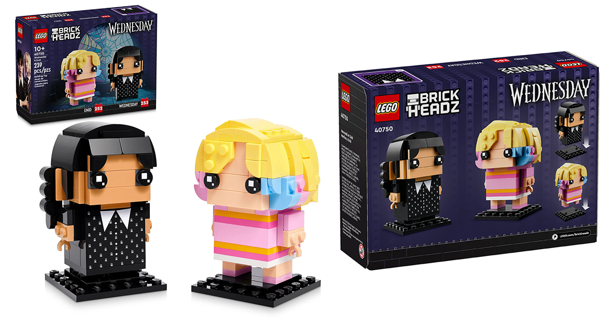 LEGO 40750 BrickHeadz 系列「星期三＆依妮」大頭風格磚拼人偶（Wednesday & Enid）