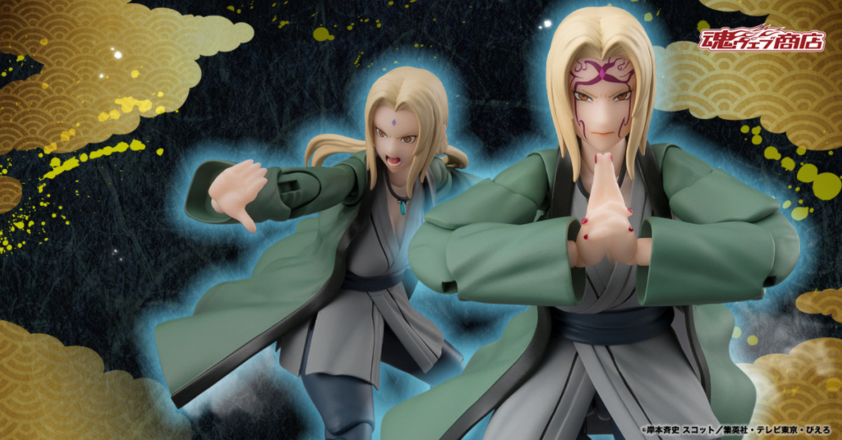 S.H.Figuarts『《火影忍者 疾風傳》綱手 -百豪極致傳說的醫療忍者-』可動人偶，豐富配件再現施展百豪之術時的模樣！