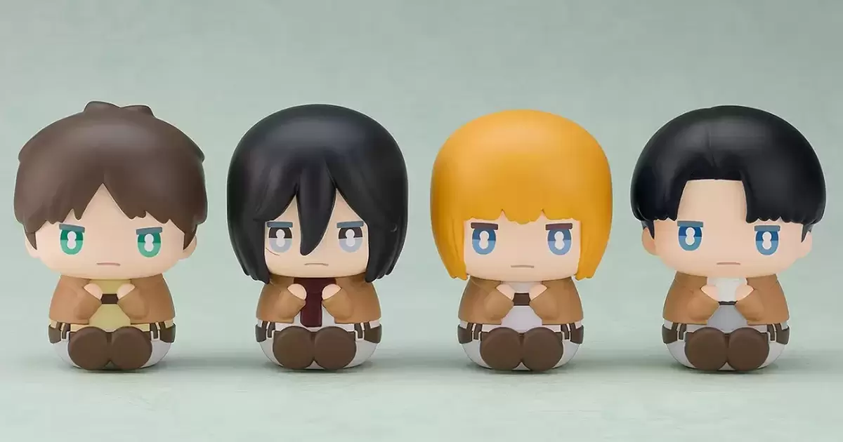 GSC 進擊的巨人『棉花糖人 艾連、米卡莎、阿爾敏、里維』Q版胖胖造型與柔軟手感超療癒！