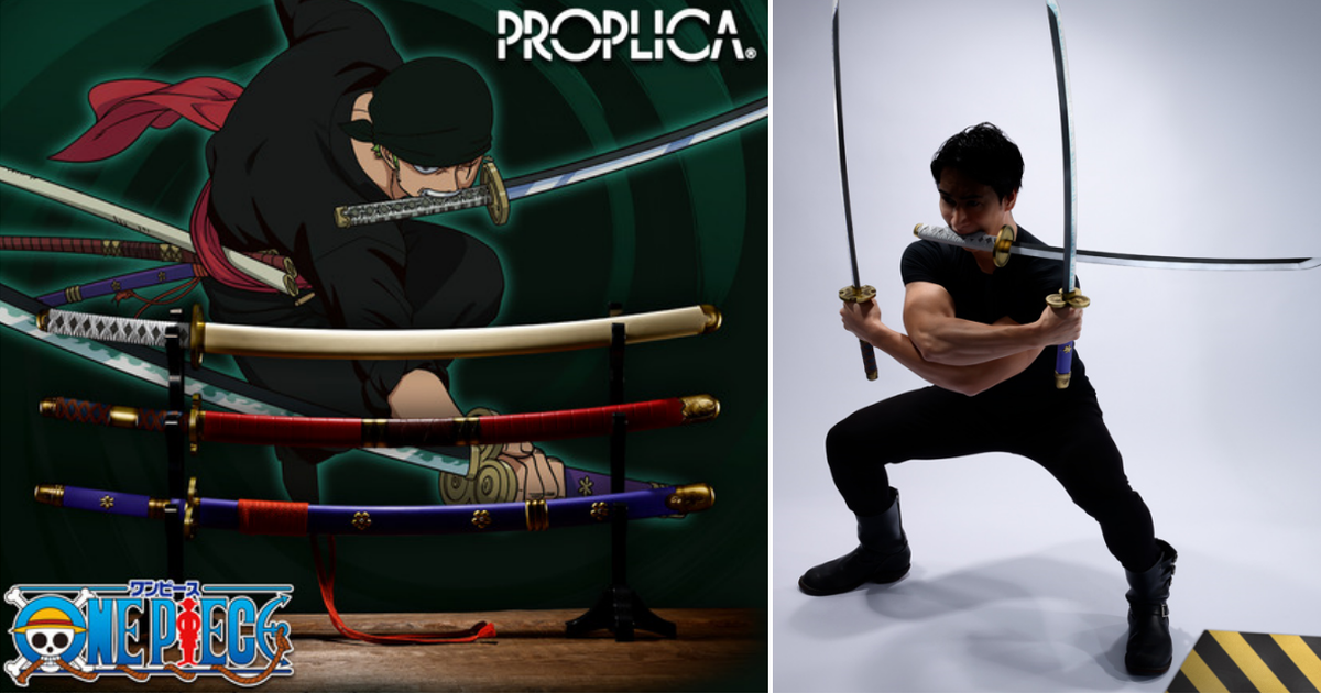 『PROPLICA 羅羅亞·索隆 三刀流套組（和道一文字、三代鬼徹、閻魔）』1：1比例商品化！真實重現三刀流