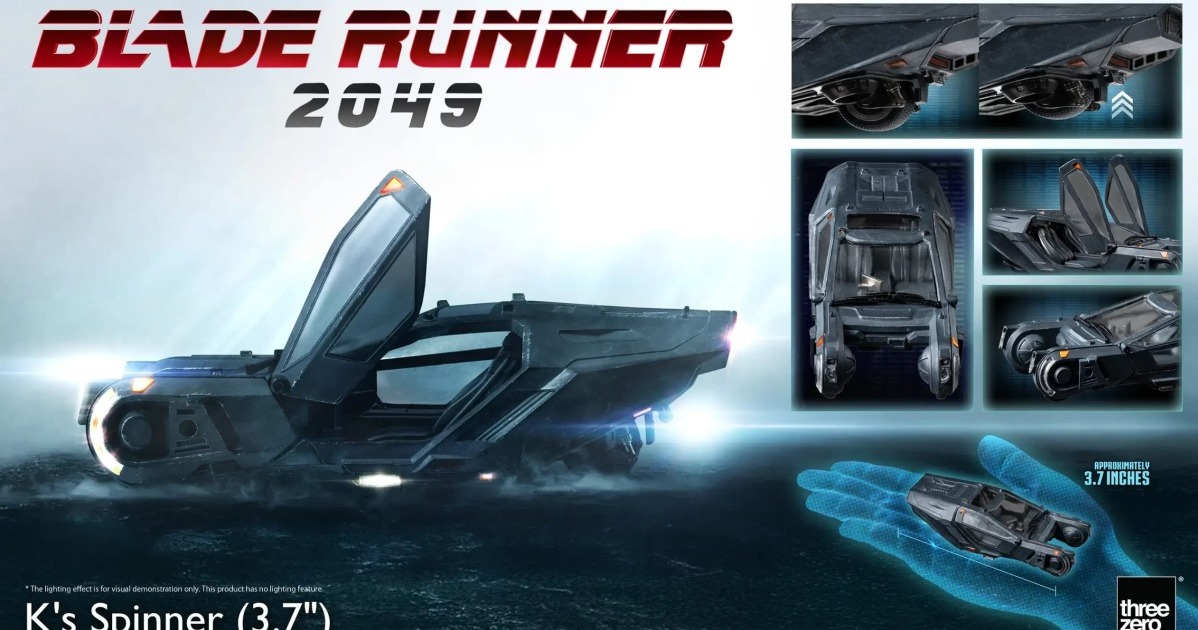 threezero『《銀翼殺手 2049》K 的警用迴旋車（K’s Spinner）』3.7 吋合金模型車，精緻再現劇中載具造型！