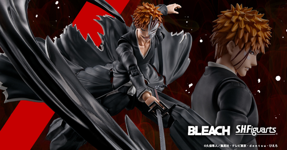 S.H.Figuarts『《BLEACH 死神》黒崎一護 -月牙天衝』可動人偶，一護的虛化造型魄力登場！