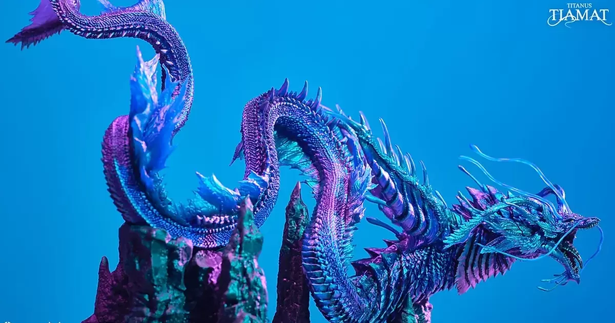 SPIRAL STUDIO哥吉拉與金剛：新帝國『泰坦巨獸 提亞瑪特』收藏級雕像 點綴神秘的磷光色彩