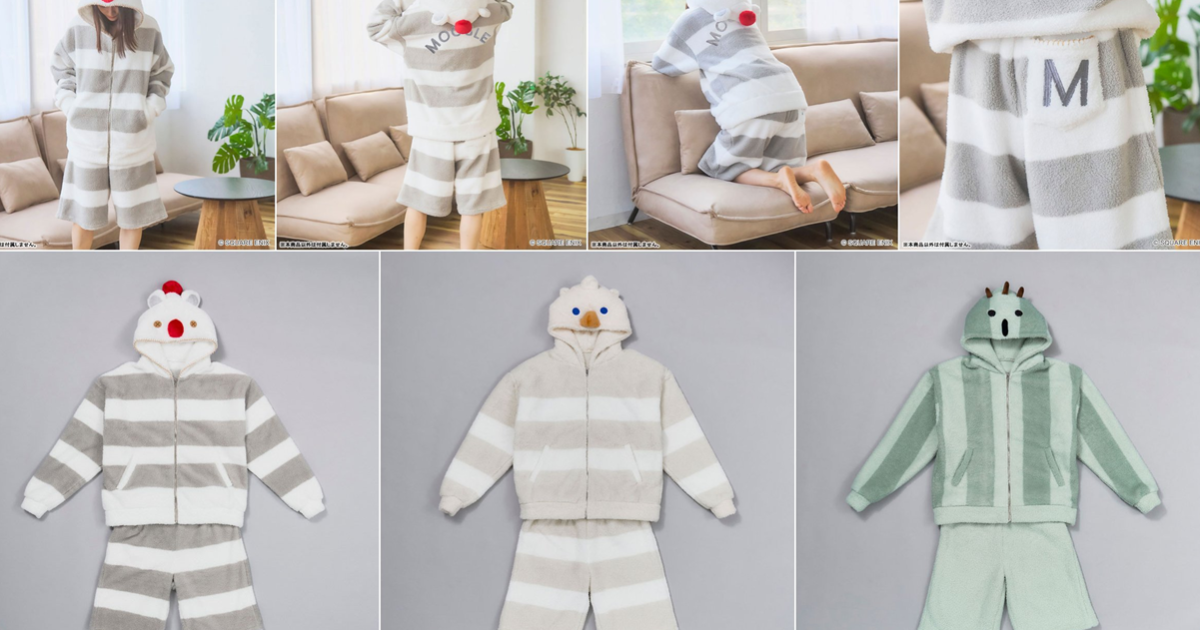 陸行鳥、莫古利、仙人掌怪登場！SQUARE ENIX《Final Fantasy》角色造型家居服套組