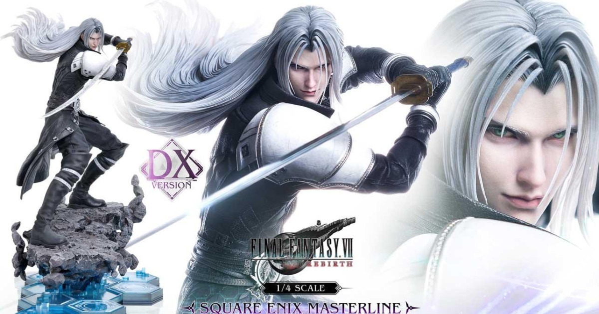 SQEX MASTERLINE『FFVII：重生 賽菲羅斯 1/4比例雕像』巨大尺寸再現漆黑的片翼天使！