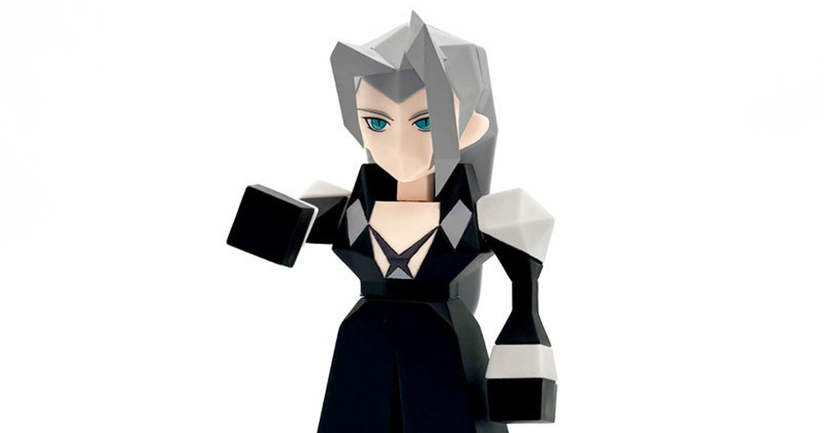 SQEX 方塊人軟膠模型『FFVII 賽菲羅斯』PS原版的經典多邊形造型軟膠化！