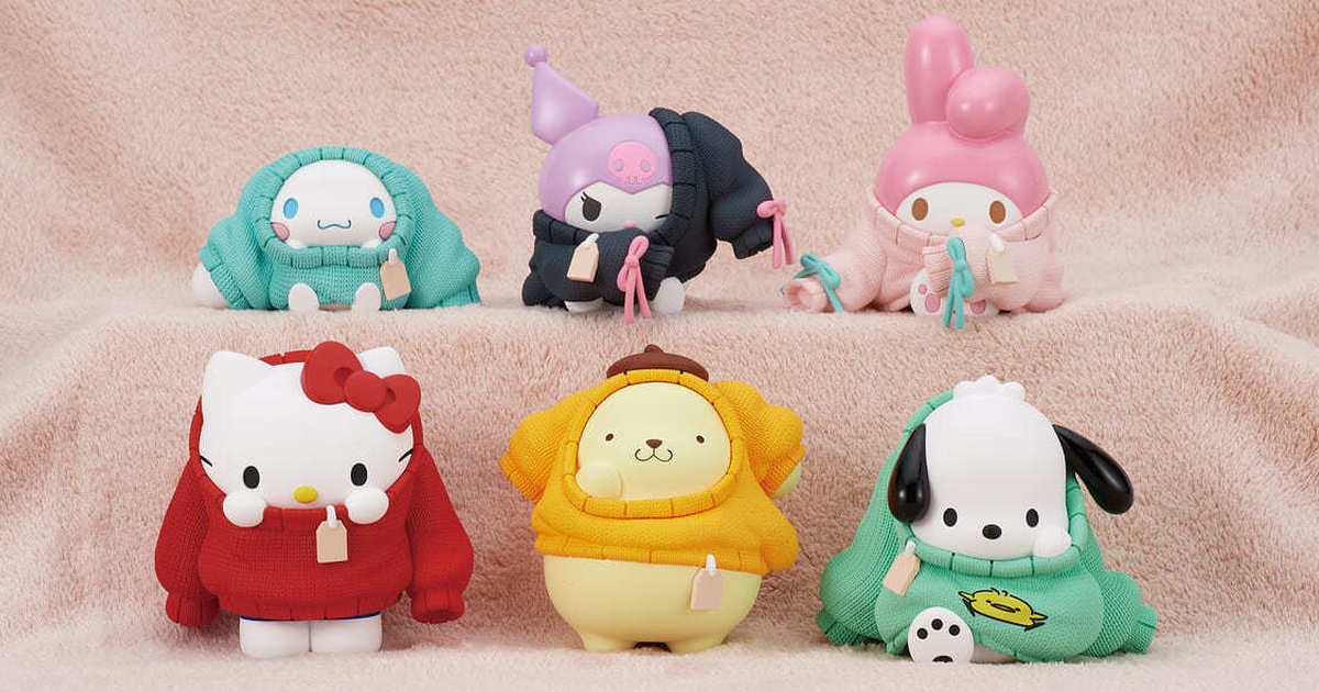 T-ARTS『PERIHAPI！Hello Kitty 與好友們換裝中』盲盒，穿上超大毛衣的三麗鷗明星在新系列登場啦！