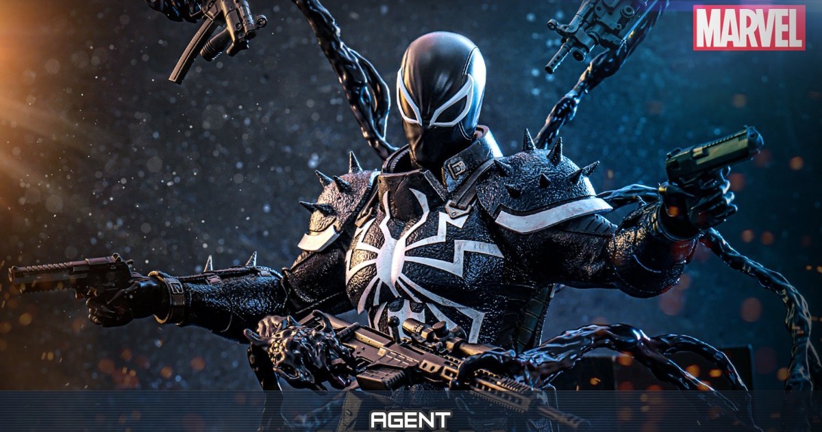 HOT TOYS Marvel『猛毒特工（Agent Venom）』1/6比例可動人偶，再現火力滿點的造型細節！