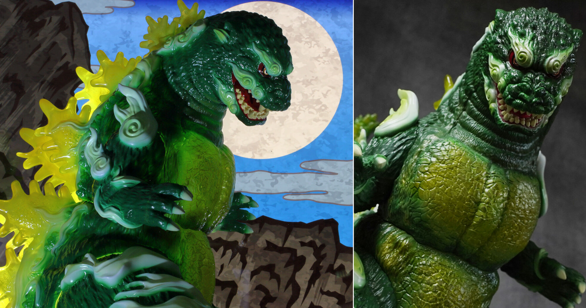 PLEX GODZILLA VINYL ART『GVA-BC 哥吉拉 1995 Frog Tree 浮世繪（翠）』怪獸軟膠 翠綠剔透的特殊配色！