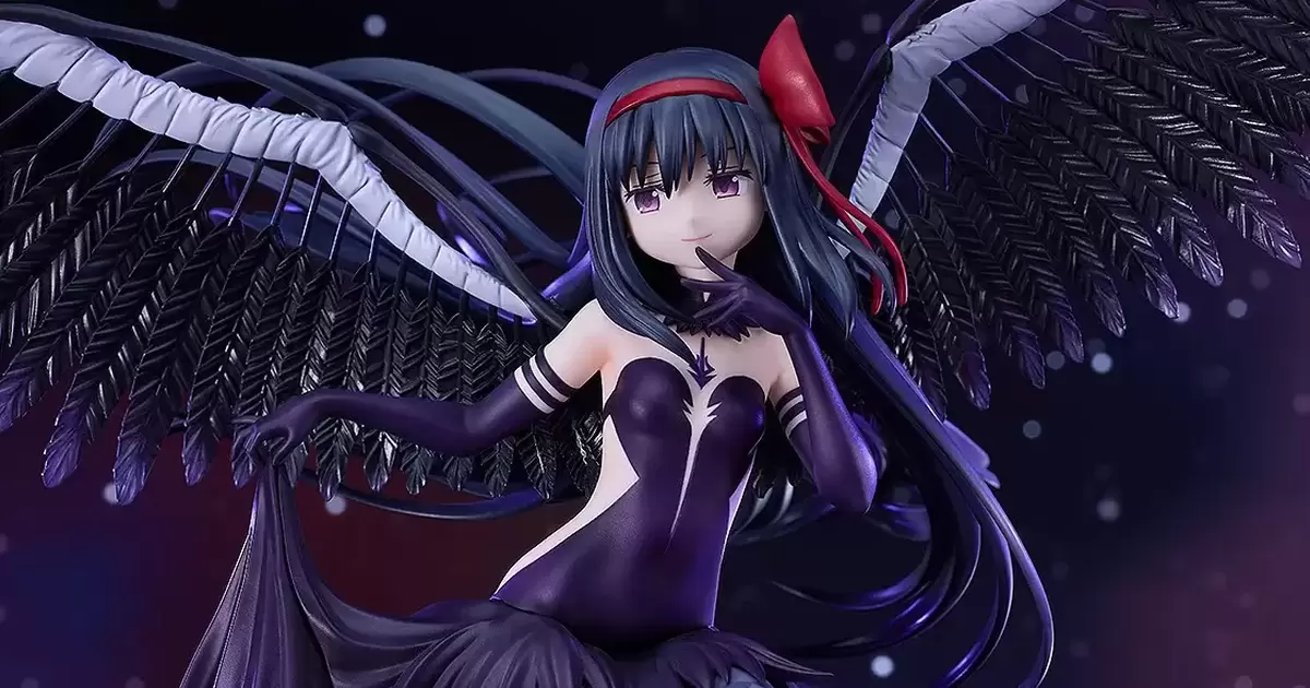 GSC『劇場版魔法少女小圓[新篇]叛逆的物語 惡魔焰』1/8比例模型 再現妖豔的漆黑禮服及羽翼