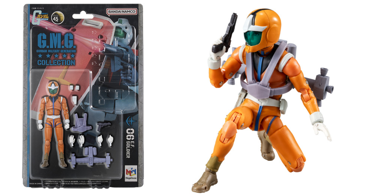 『G.M.G. COLLECTION 05 機動戰士鋼彈 地球連邦軍 一般宇宙服士兵』1/18 比例可動人偶
