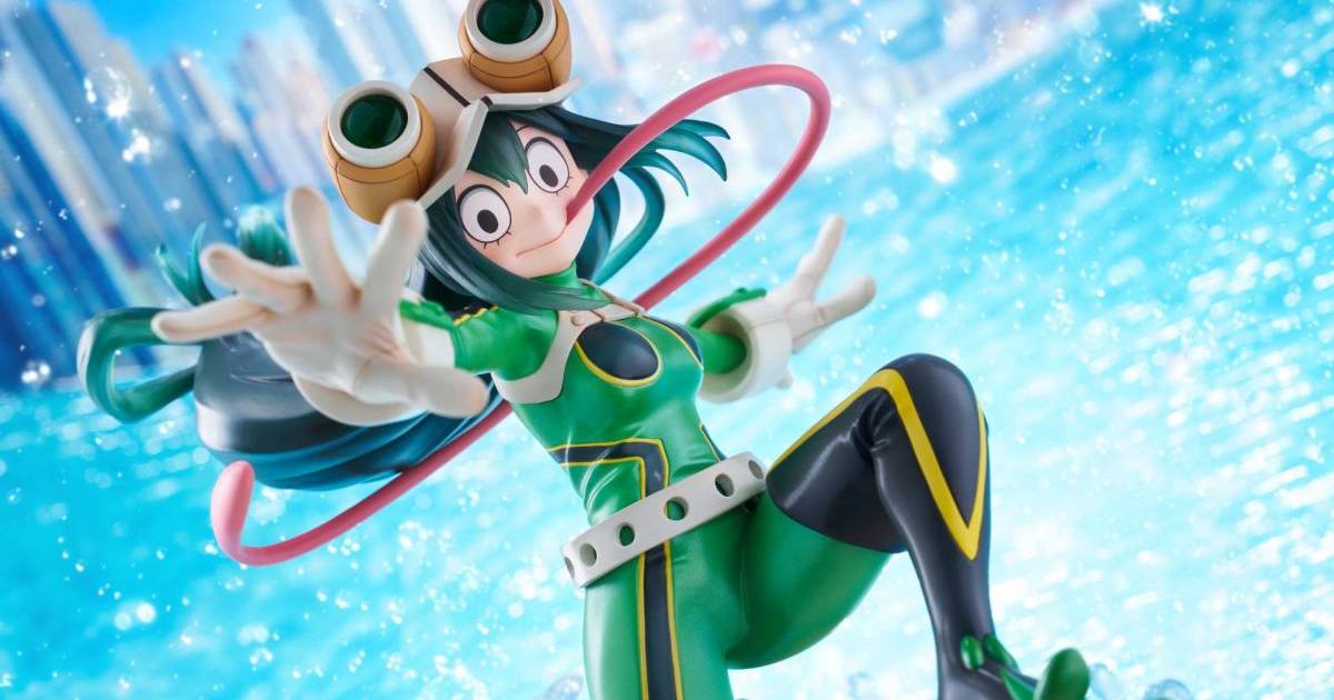 TAITO『Spiritale《我的英雄學院》蛙吹梅雨-Frog-』1/7比例塗裝完成品，極致的躍動姿態登場！