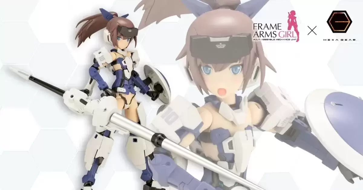 Frame Arms Girl 機甲少女『迅雷 〈槍兵Ver.〉』結合六角機牙配件的新形態登場！