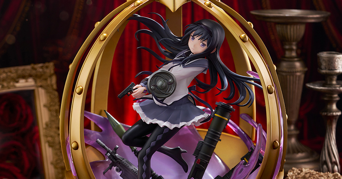 CyberZ『魔法少女小圓 曉美焰 1/7比例模型』36公分靈魂寶石台座、原創姿勢表現對抗命運的場景！