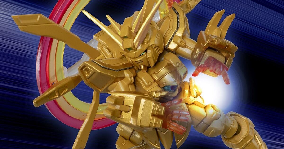 鋼彈轉蛋『MOBILE SUIT ENSEMBLE EX53 神鋼彈 超級模式』新規黃金色彩再現施展「神威掌」姿態！
