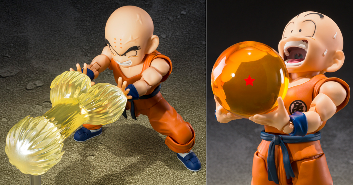 七龍珠Z『S.H.Figuarts 克林-孫悟空最好的朋友-』附四款生動替換表情與形狀有點不妙的特效件！