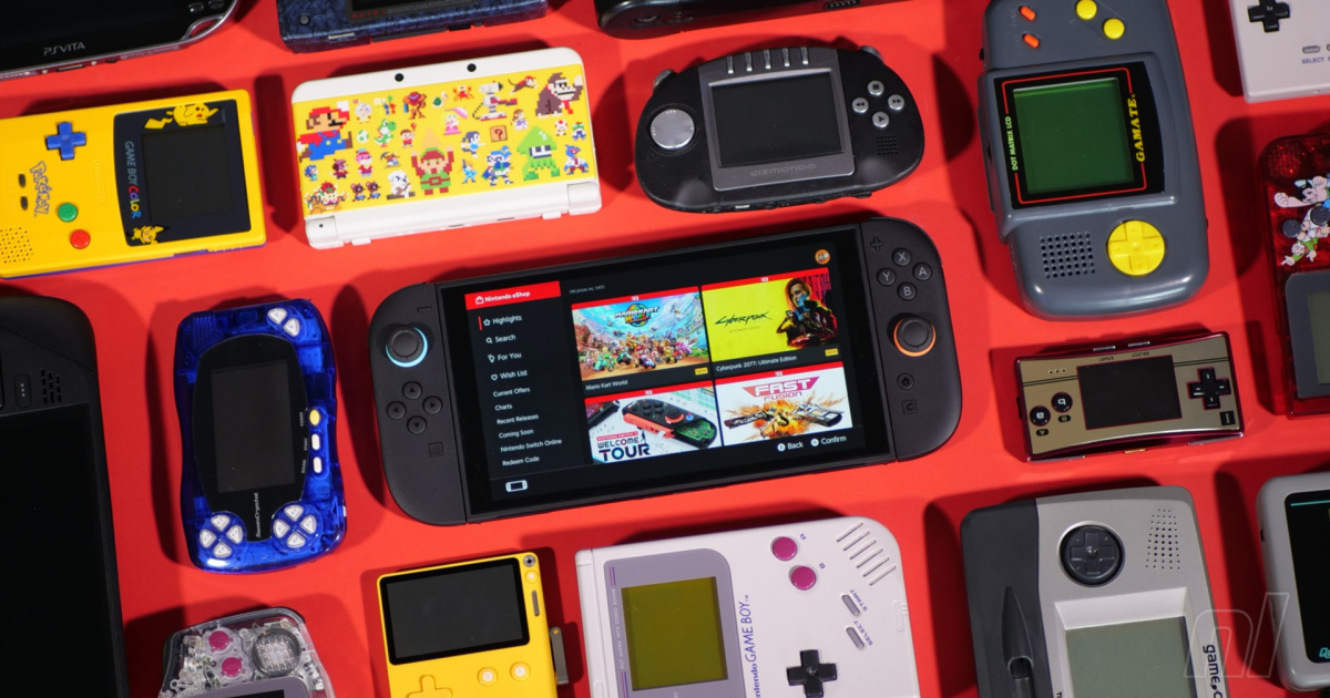 老問題：Nintendo Switch 2實際尺寸到底有多大？外媒將主機與各品牌歷代掌機進行全面對比