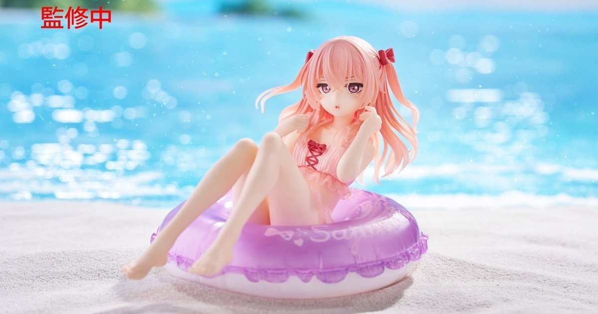 TAITO 景品『Aqua Float Girls《戀上換裝娃娃》乾紗壽葉」朱朱大人身著泳衣的嬌羞坐姿！