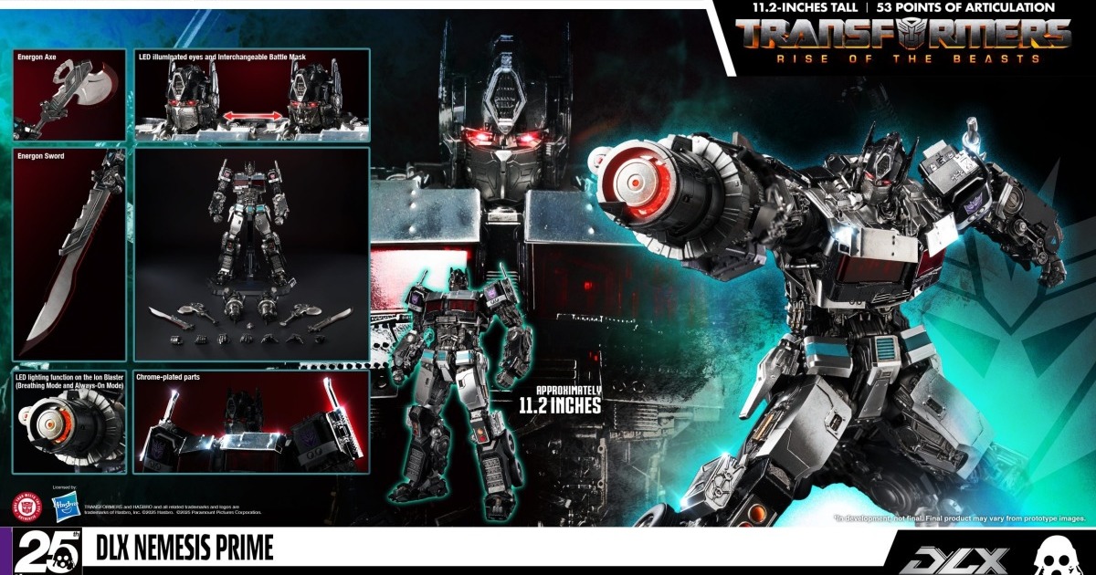 threezero DLX「《變形金剛：萬獸崛起》暗黑柯柏文（Nemesis Prime）」可動模型