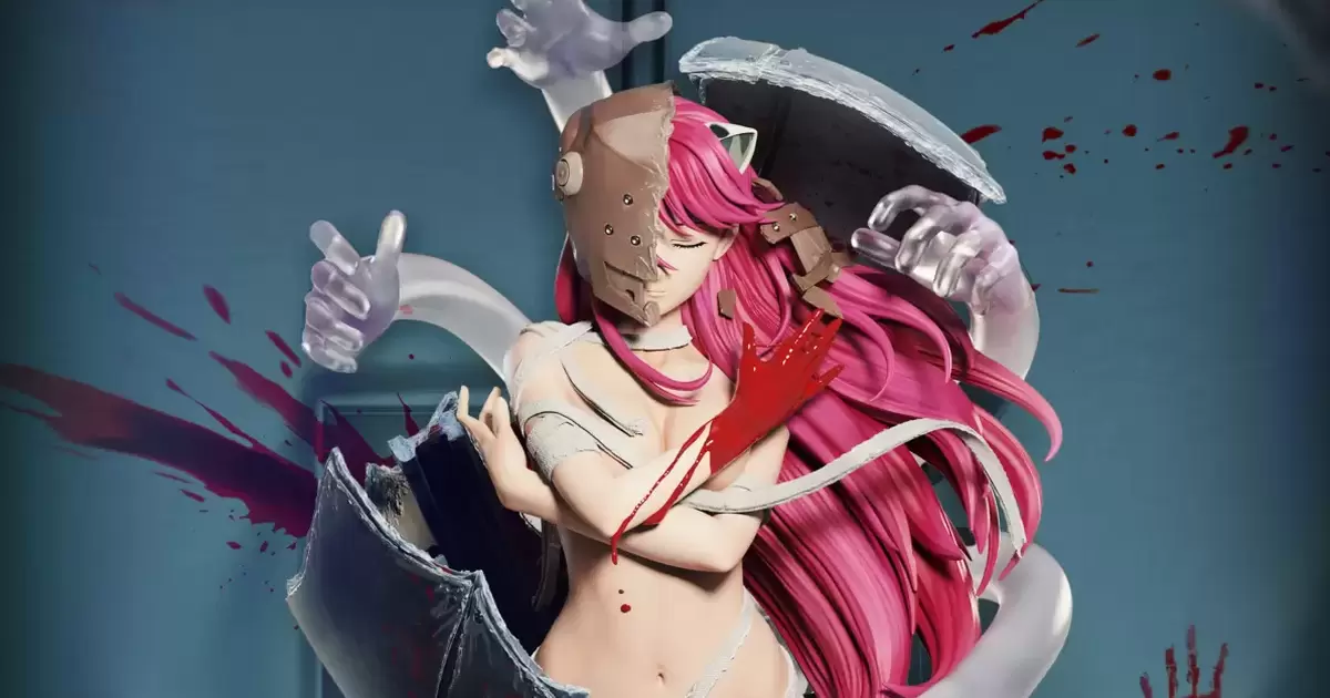 Figurama Collectors『妖精的旋律 露西 』1/4 比例半身雕像 無形觸手展開攻擊的殘酷場面再現！