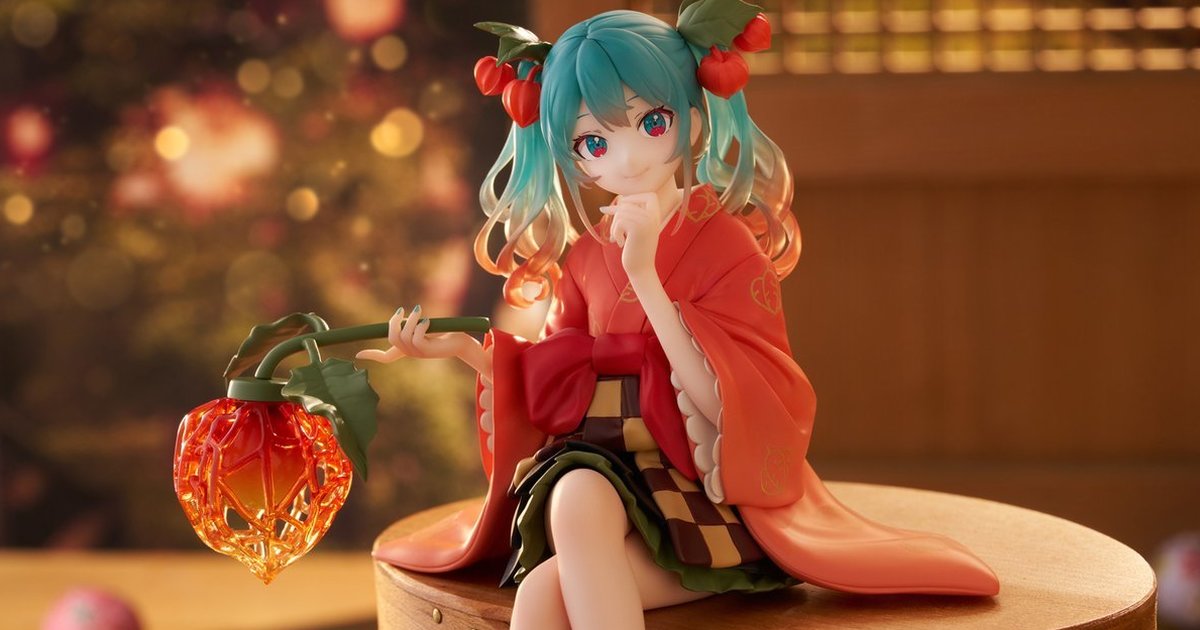 FuRyu景品『初音未來 Flower Fairy -掛金燈-泡麵蓋模型』輕透的酸漿果實～充滿神祕氣息！