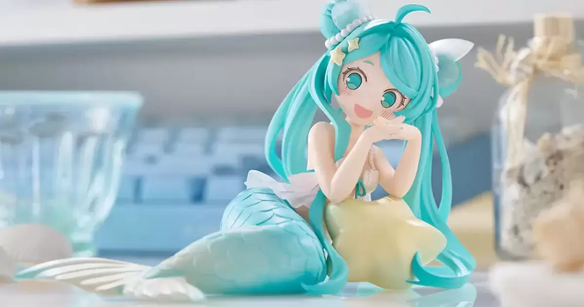 TENITOL新系列『桌上小精靈 Desktop Fairy 初音未來 人魚公主ver.』粉嫩夢幻的美人魚上岸～