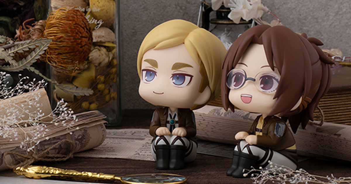 "LOOKUP Attack on Titan Erwin Smith / Hange Zoë" Survey Corps Commander and Squad Leader with Intact Eyes