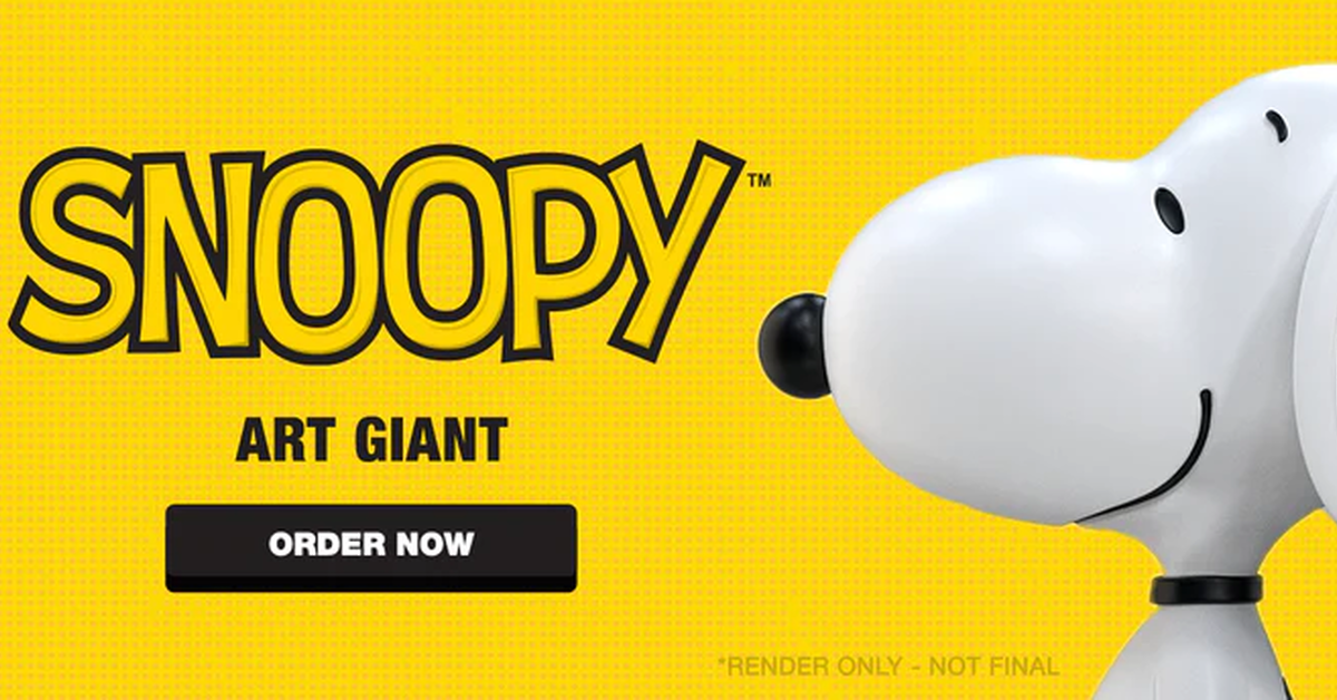 KIDROBOT's Art Giants Line Unveils Massive Peanuts Snoopy Statue, Bringing Adorable Presence to Your Space!
