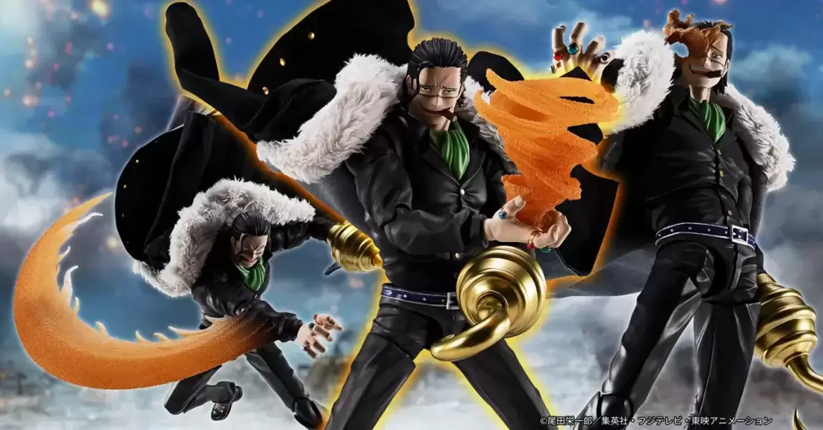 S.H.Figuarts "One Piece Crocodile -Marineford Summit War-" Action Figure, Includes Crescent Sand Dune Effect Part!