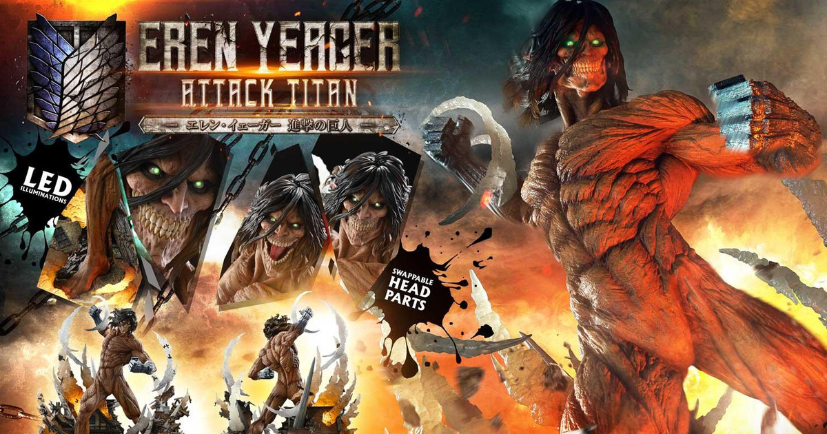 Prime 1 Studio Unleashes "Eren Yeager Attack Titan" Ultimate Diorama Masterline Bonus Version Statue with Immersive Details!