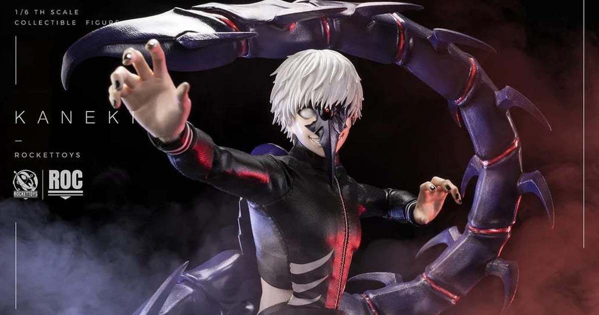 Rocket Toys Unveils "Tokyo Ghoul √A" Ken Kaneki (Battle Clothes Ver.) 1/6 Scale Action Figure, Featuring Centipede Kakuja Parts!