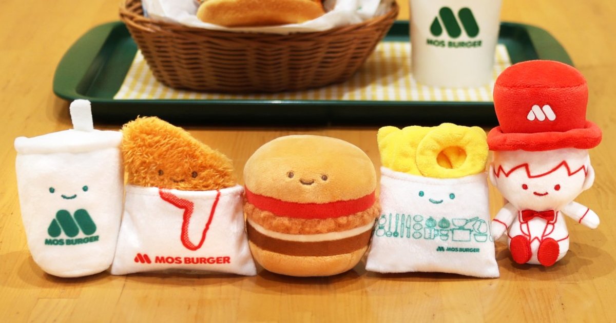 Qualia's Niccolino x MOS BURGER Plush Dolls Gashapon Lineup Transforms Classic Menu Items into Adorable Smiling Collectibles!
