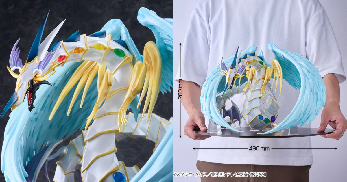 DMM Factory「《遊戲王GX》究極寶玉神 彩虹龍」塗裝完成品，長 49 公分的壓倒性尺寸魄力降臨！