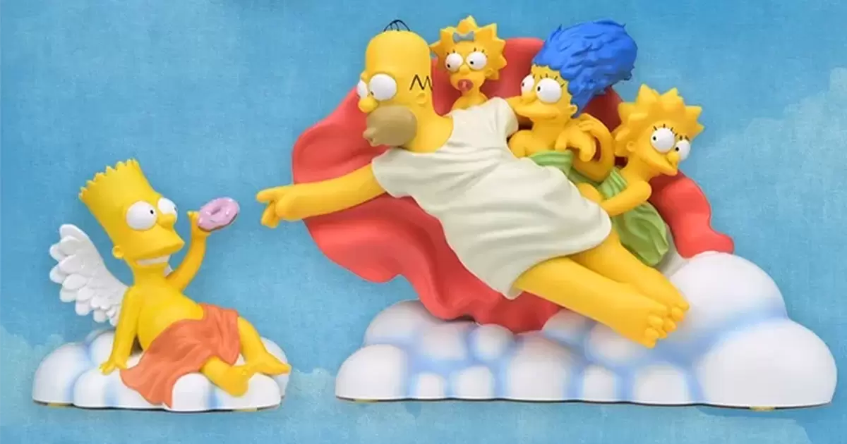 Kidrobot The Simpsons “The Creation of Bart” 11-Inch Art Figure Set Reimagines Michelangelo’s Masterpiece
